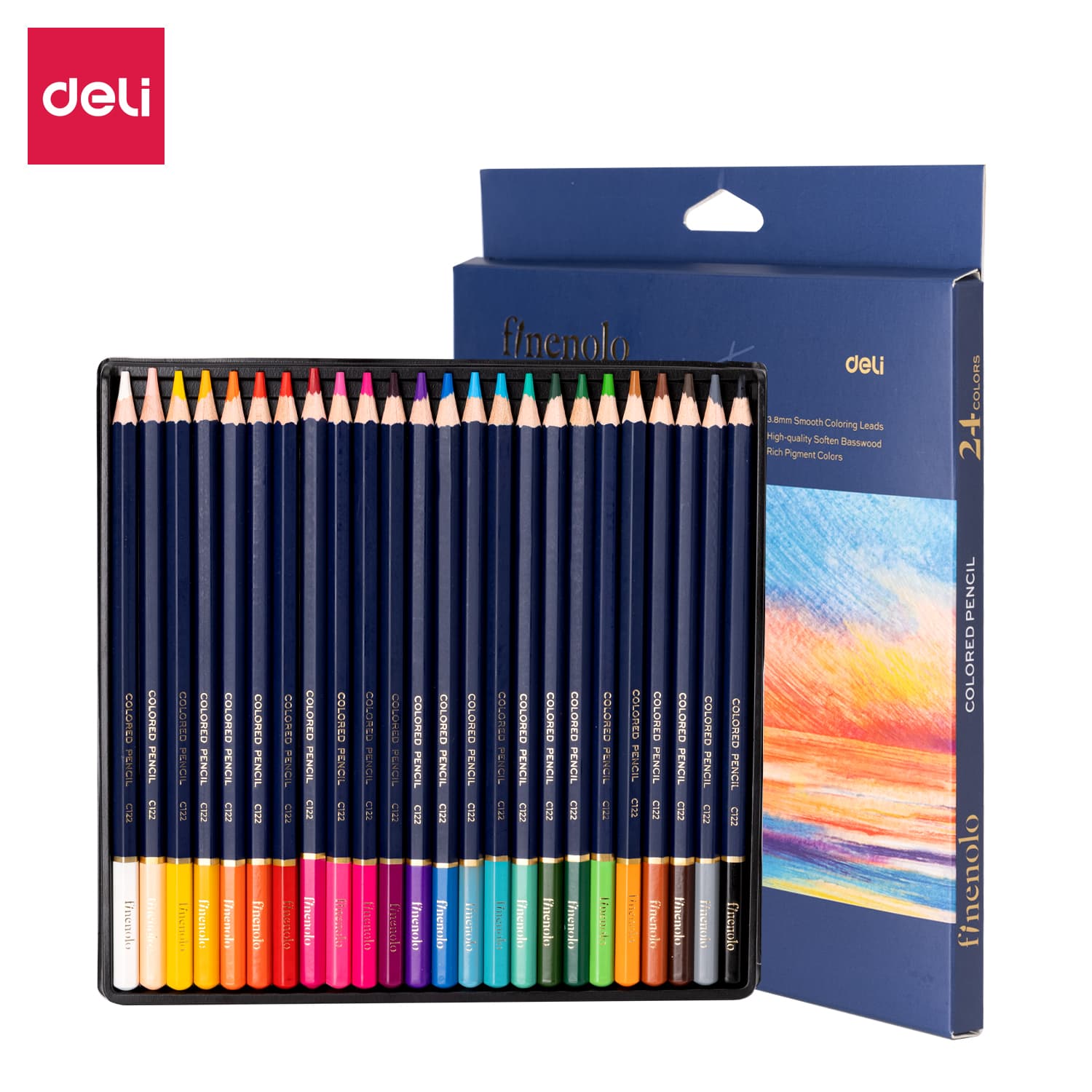 DELI FINENOLO  COLORED PENCILS (12 COLOR / 24 COLOR ) EC131