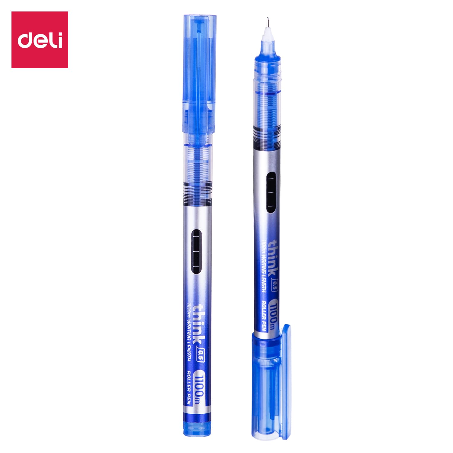 deli Roller Gel Pen EQ300 ( Blue/ Black ) (12 pc/ Box )