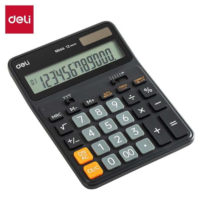 Deli 12-Digit Office Calculator  EM666