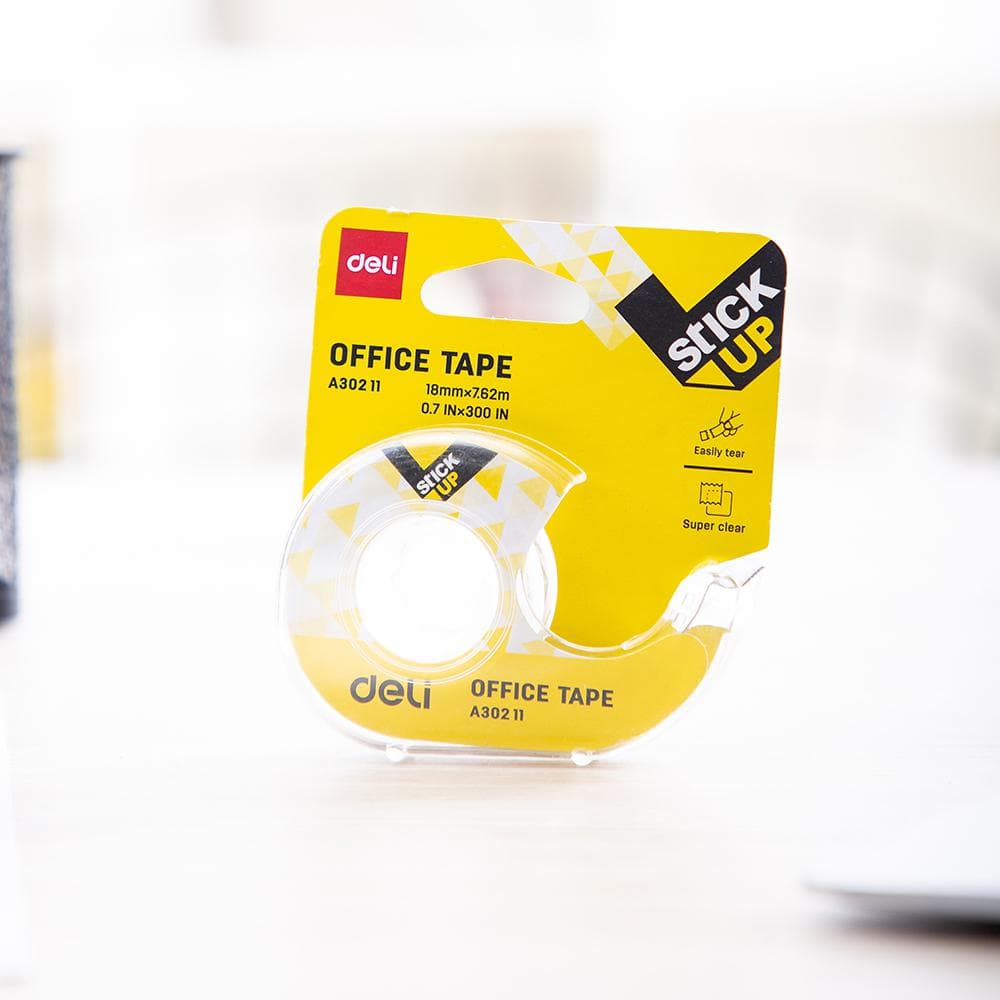 Deli Super Clear Office Tape 18mm x 7.62M EA30211