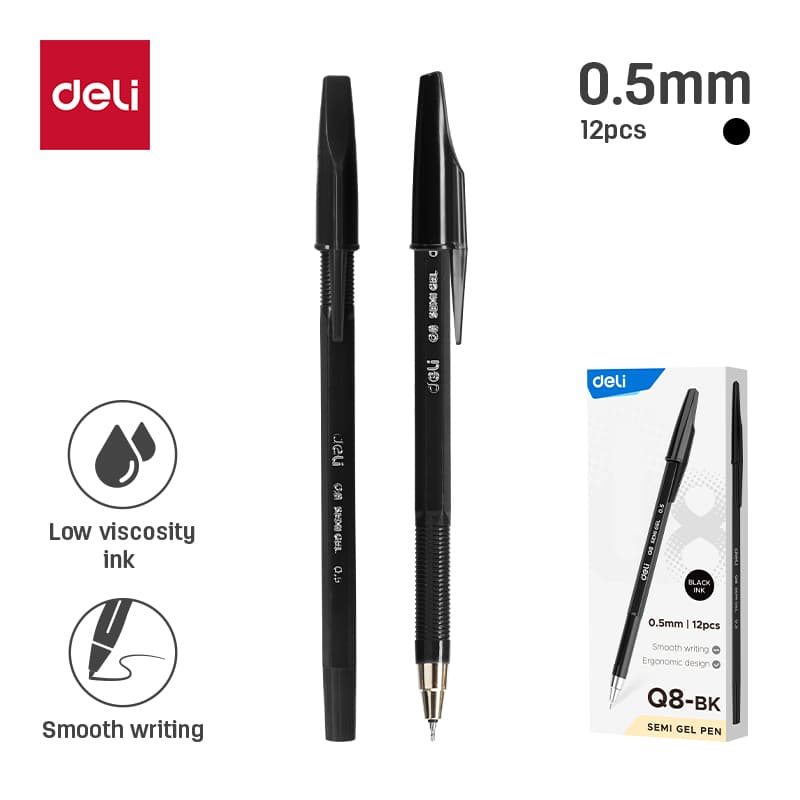 Deli Think Semi Gel Pen EQ8 ( pack of 12/ Box )