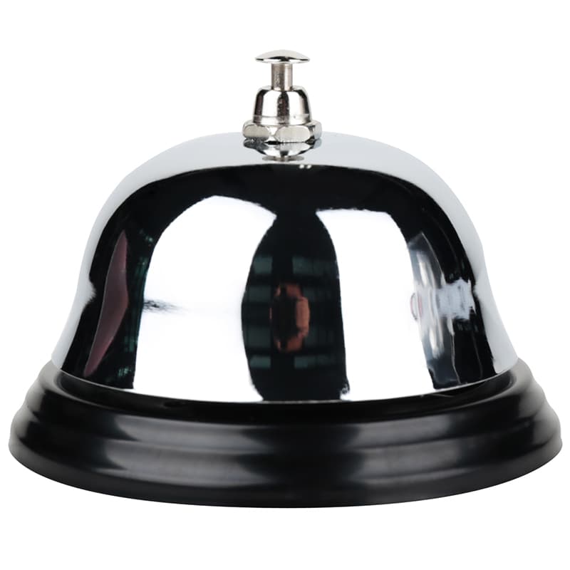 Deli E0240 Calling Bell | Anti-Rust Material Service Bell | Ideal for Office, School, Reception, Warehouse & Restaurants (Silver, Pack of 1)