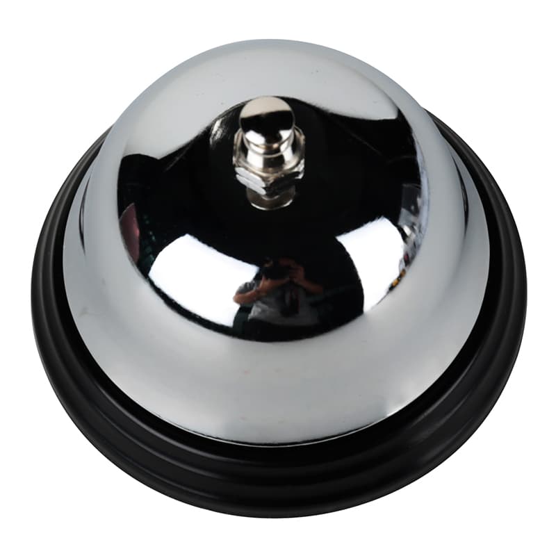 Deli E0240 Calling Bell | Anti-Rust Material Service Bell | Ideal for Office, School, Reception, Warehouse & Restaurants (Silver, Pack of 1) view 2