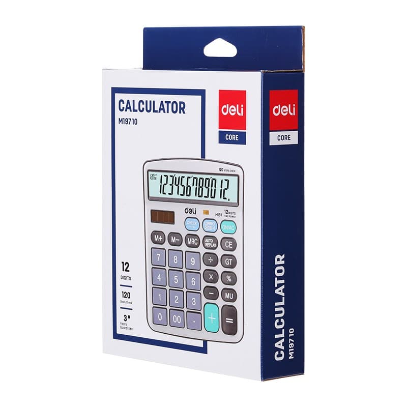Deli Calculator EM19710 (12 Digits) , 120 Step check Basic Calculator view 8
