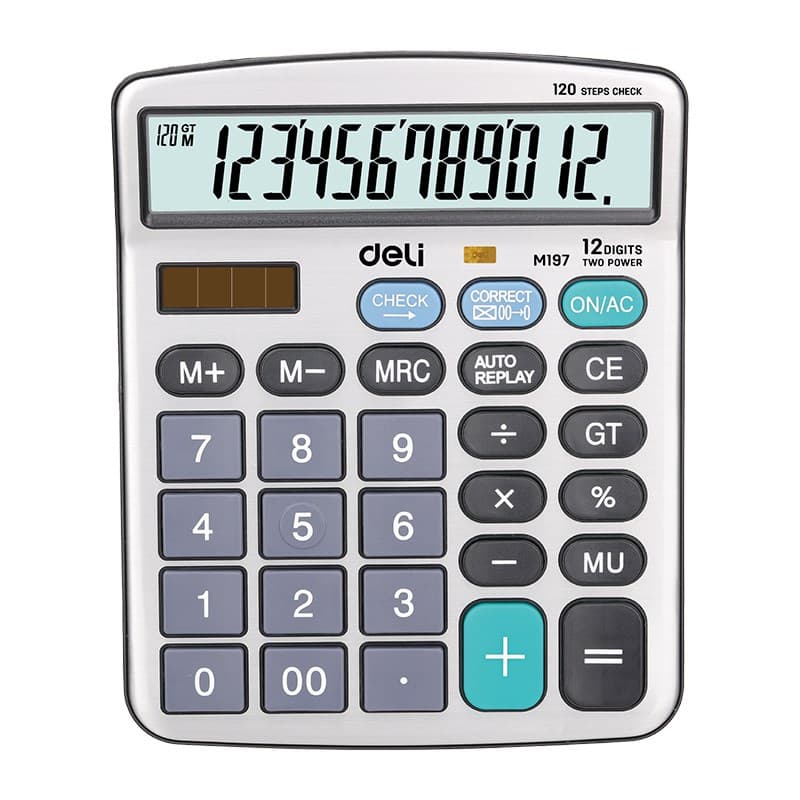 Deli Calculator EM19710 (12 Digits) , 120 Step check Basic Calculator view 2