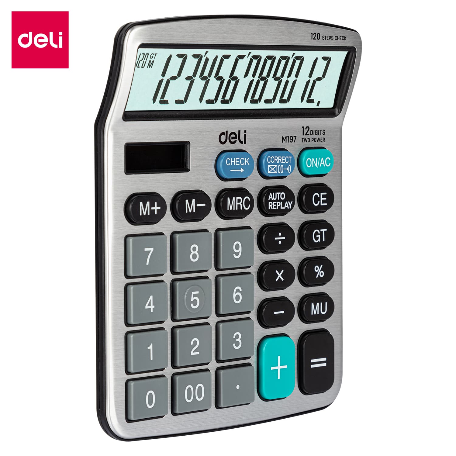 Deli Calculator EM19710 (12 Digits) , 120 Step check Basic Calculator
