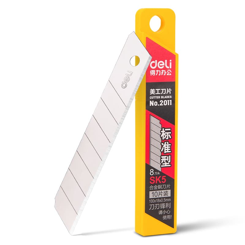 Deli Knife Paper Cutter Blade 18mm Pack of 10 Pieces E2011
